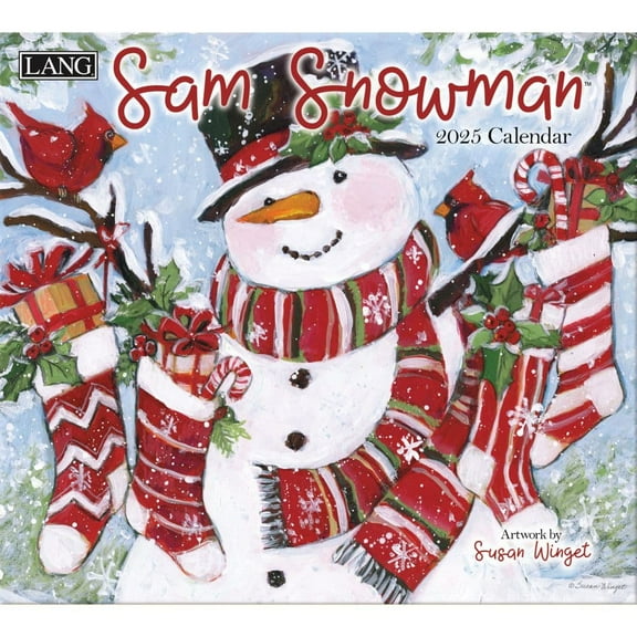 Lang Companies, Sam Snowman by Susan Winget 2025 Wall Calendar
