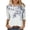 02-Gray, variant on Womens 3/4 Sleeve Shirts Crew Neck Boho Leaf Print Casual Loose Fit T Shirts Botanical Tunic Tops Blouses