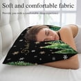 thumbnail image 5 of Black Christmas Pillow Covers, Linen Long Throw Pillow Case, Winter Xmas Trees Snowflake Holiday Holiday Pillow Protector Decorative Cushion Cover for Living Room/Bedroom 20" x 30", 5 of 8