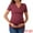 Red, variant on Women's Ruched Wrap V Neck Maternity Blouse M Reddish Brown