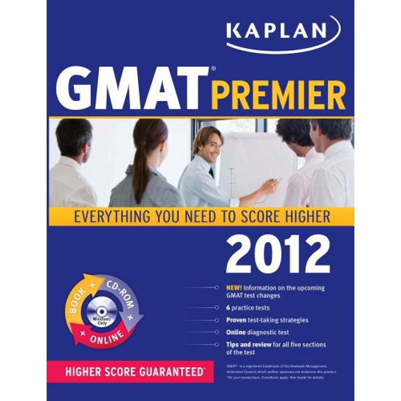 Pre-Owned Kaplan GMAT 2012 Premier with CD-ROM, 9781609780913, 1609780914, Paperback, Csm Pap/CD edition