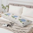 thumbnail image 6 of Blue Hydrangea Floral Body Pillow Cover 20 x 60 Inch Decorative Pillow Cover Farmhouse Flowers Blossom Lumbar Pillowcase Seasonal Rectangle Cushion Case for Couch Sofa Bed Living Room, 6 of 9