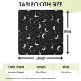 thumbnail image 2 of Black Moon Star Pattern Square Fitted Tablecloth with Elastic Edge,Square Table Cover,Washable Elastic Table Cover for Home Kitchen Party Decor 34"x34", 2 of 6