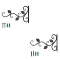 thumbnail image 1 of Cateissary Estante para flores Tamaño compacto Decoración Soporte colgante Suministros de jardín exquisitos Instalación práctica multicolor negro 2piezas, 1 of 6