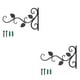 thumbnail image 4 of Matsuzay Estante para flores, estructura metálica, decoración, soporte colgante, exquisita planta, suministros de jardín, instalación negro 2Conjunto, 4 of 6