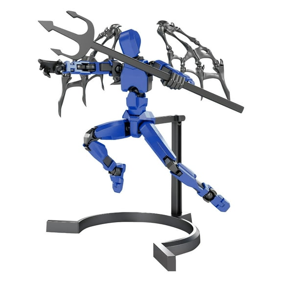 T13 Action Figure Set, Multi-Articular Lucky Mobile Robot T-13, Dummy Robot 13 Figure Creative Gifts for Adults,Creative Assembly And Decompression Toys Blue