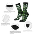 thumbnail image 3 of Susaid Happy Easter Print Men's Moisture Wicking Cushioned Crew Work Boot Socks Suitable for Size 36-45, 3 of 6