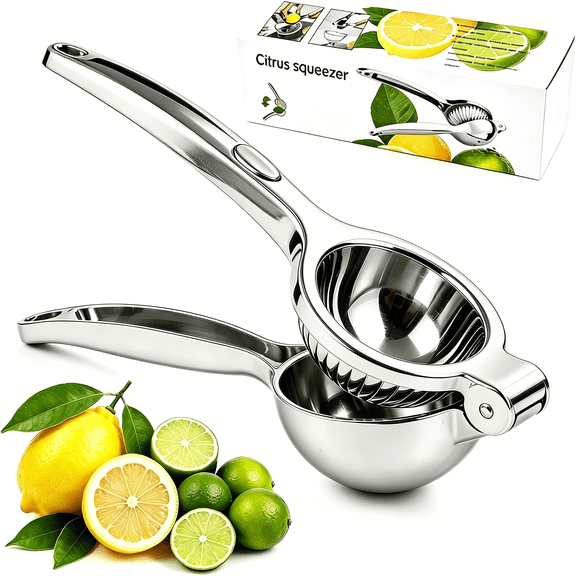 ACDANC Lemon Squeezer,Metal Manual Hand Press Citrus Fruits Juicer,Handheld Portable Squeezer for Lemon Lime Orange,Easy to Clean