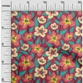 thumbnail image 2 of oneOone Cotton Cambric Magenta Fabric Florals Diy Clothing Quilting Fabric Print Fabric By Yard 56 Inch Wide, 2 of 6