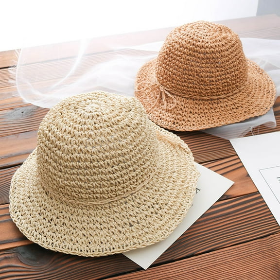 FOLOYORI Farmer Hat For Kids Straw Material 1Pack