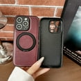 thumbnail image 6 of for iPhone 14 Pro PU Leather Back Cover with Ring Kickstand, Shock-Absorbent TPU Protective Case Cover, Classic Anti-Scratch Anti-Fingerprint Non-Slip Wireless Charging Compatible, Brown, 6 of 9