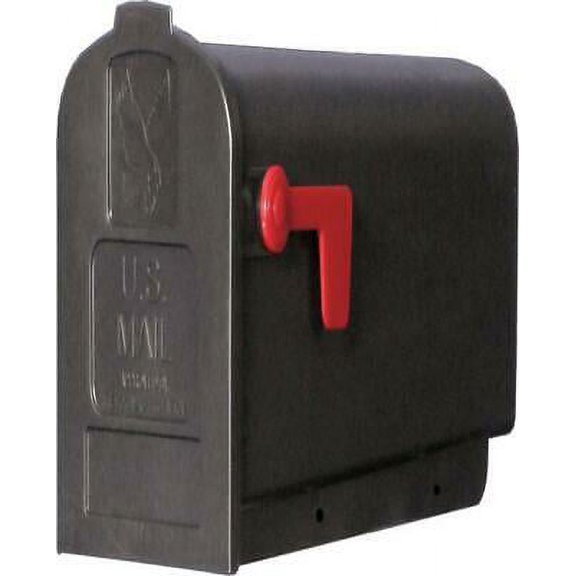 1pk Gibraltar PL10B0201 Poly Mailbox, Black