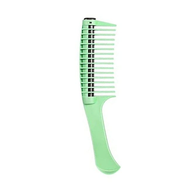 pitrice 1 Pack Detangling Comb with Roller Integrated Salon Supplies Portable Barber Tools Trim Assist Electrostatic Prevention Hair Dye D