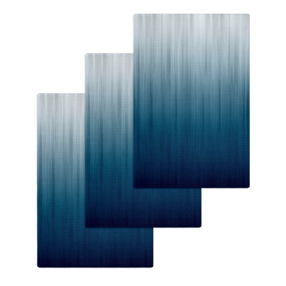 Navy Blue Ombre Kitchen Dish Towels for Drying Dishes Set of 3, Contemporary Gradient Abstract Art Waffle Weave Microfiber Hand Tea Bathroom Towels Quick Dry & Absorbent Towel 15.7x23.6