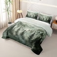 thumbnail image 3 of meiyoeat Green Pine Green Bed Spread Queen For Girls,Nature Scenery Queen Coverlet Set For Adults,3pcs, 3 of 7