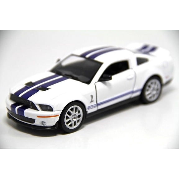 5" Kinsmart 2007 Ford Shelby GT500 Diecast Model Toy Car 1:38 White