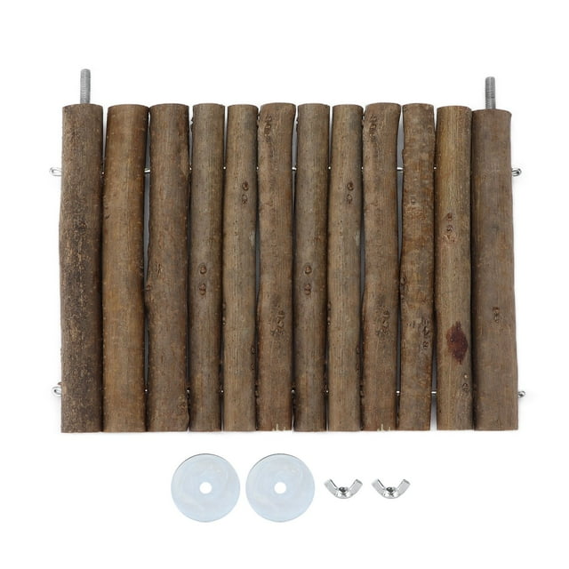 Plataforma de madera para hámster, soporte de madera rectangular seguro para mascotas, para cacatúa, hámster, conejos, 20CM