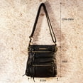 thumbnail image 3 of Montana West Crossbody Bag for Women Multi Pocket Shoulder Bags Medium Travel Purses Ultra Soft Washed Leather, Black, 3 of 8