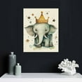 thumbnail image 4 of Nursery Decor Cute Watercolor Animals Canvas Art Wall Decor Baby Room Decor Elephant Wall Decor Watercolor Fox Giraffe Rhino Zebra Lion Inspirational Wall Art Bedroom Decorations, 4 of 4