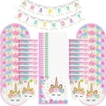 thumbnail image 3 of juego de globos de unicornio arcoíris de 32 pulgadas con números de aluminio, decoraciones para fiestas de cumpleaños con temática de unicornio para niños, globos para baby shower, 3 of 3