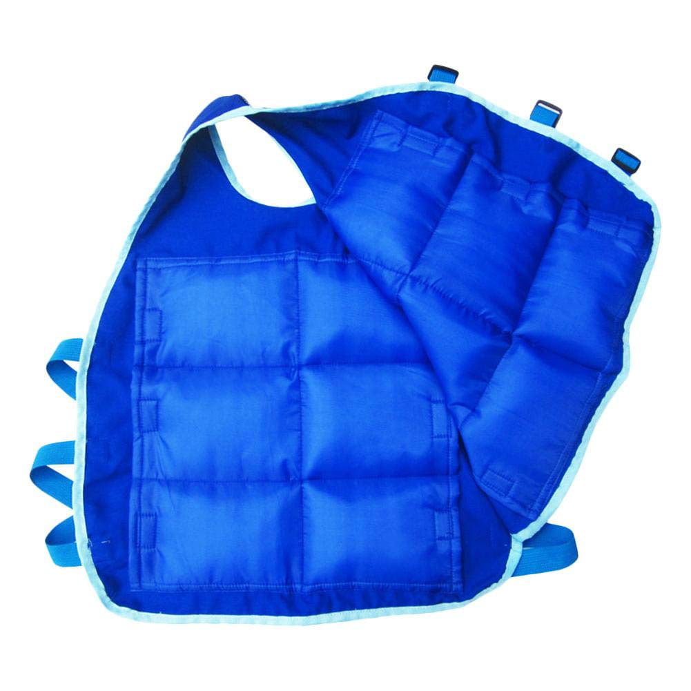 Blue Cooling Vest Outdoor Fishing Heatstroke Adjustable Waist Riding Ice Pack.. 