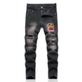 thumbnail image 2 of High Street Fashion Distressed Denim Jeans For Boys Comfortable Stretch Casual Long Trousers Kids Spring Autumn Wear Tween Kids Summer Soft Comfy Trousers Y2K Streetwear Cute Teen Basic Pants, 2 of 8