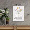 thumbnail image 2 of Inspirational Bible Verse Christian Wall Art Canvas Painting Print Framed Floral Romans 12:12 Scriptures Canvas Poster Sign for Home Office Decor (12x15 Inch), 2 of 5