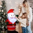 thumbnail image 4 of Inflables navideños de Papá Noel: 1,2 m con luces integradas, Papá Noel agitador para fiestas, fiestas, jardines al aire libre, decoraciones de patio, enchufe estadounidense., 4 of 8