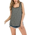 thumbnail image 3 of Womens Summer Vest Tops Sleeveless Shirt Scoop Neck Blouses Vest Tops Gray/Rose Red, 3 of 6