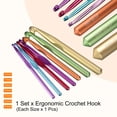 thumbnail image 3 of 7uds Crochet Ganchos Juego, 6.5mm-15mm Grande Aluminio Crochet Ganchos Ergonómico Tejido Crochet Agujas para Principiantes y Crochet Amantes, Multicolor, 3 of 5