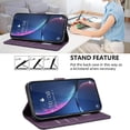 thumbnail image 3 of Wallet Case for iPhone 17 Pro RFID Blocking Flip Cover with Card Slots & Kickstand Purple, 3 of 7