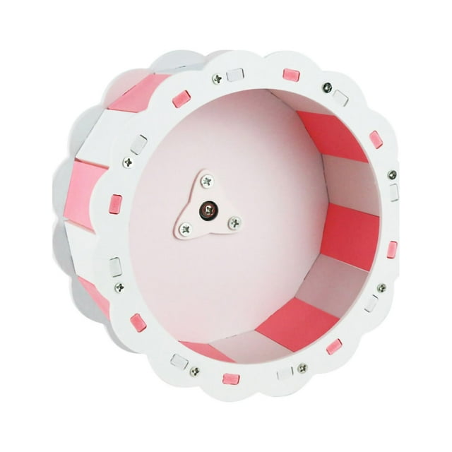 Roue Hamster Roue Silencieuse Forme de Tournesol Vis PVC Roue de Course pour Animaux de Compagnie Sport Hamster