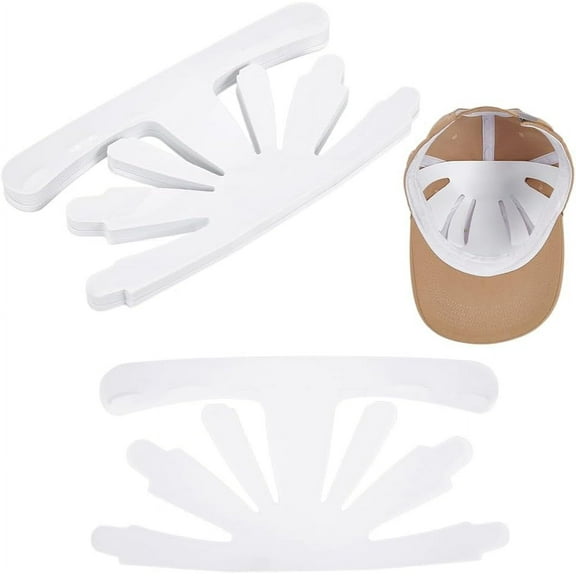 50 Pcs Baseball Caps Inserts Shapers 6.1x11.7inch Plastic White Hat Inner Support Baseball Bump Cap Holder Flexible & Long Lasting Hat Shaper Universal Cap Inner Liner for Home Store