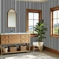 thumbnail image 4 of Peel and Stick Wallpaper 23.6in x 9.8ft Black White Striped Vertical Design Contact Paper Vinyl Waterproof Self Adhesive Wall Paper for Bedroom Shelf Cabinet Renter Friendly, 4 of 8