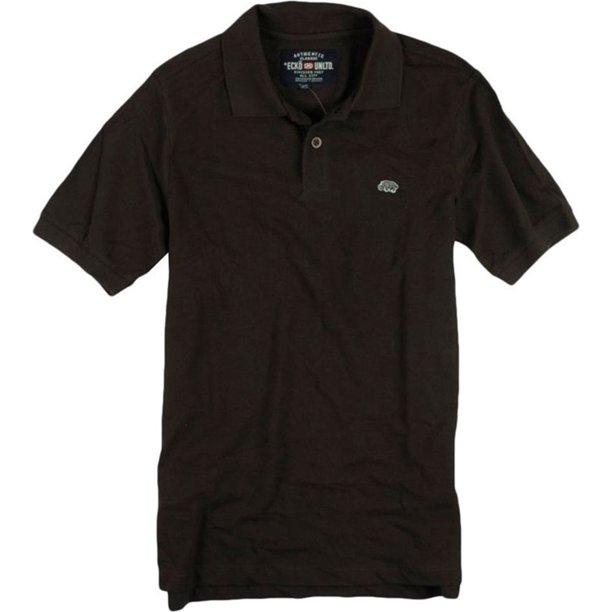 Ecko Unltd. Polo de rugby Wallburner de color sólido para hombre, marrón, XXX-Large