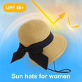 thumbnail image 2 of Sombreros de sol para mujer UPF 50+ Sombrero de playa ligero plegable/empacable para mujer MFZFUKR CZMR-YX184-3, 2 of 7