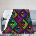 thumbnail image 1 of DouZhe Ultra-Soft Micro Fleece Lightweight Flannel Bed Blanket, Fashion Rock and Roll Pirate Skulls Print Cozy Warm Throw Blankets, 50"x40", 1 of 7