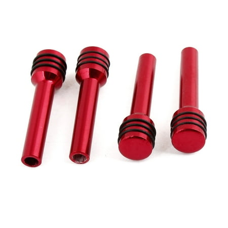 Car Door Lock Mechanism Unique Bargains 4 Pcs Aluminum Alloy Rotatable Door Lock Knob Burgundy for Car Vehicle ()