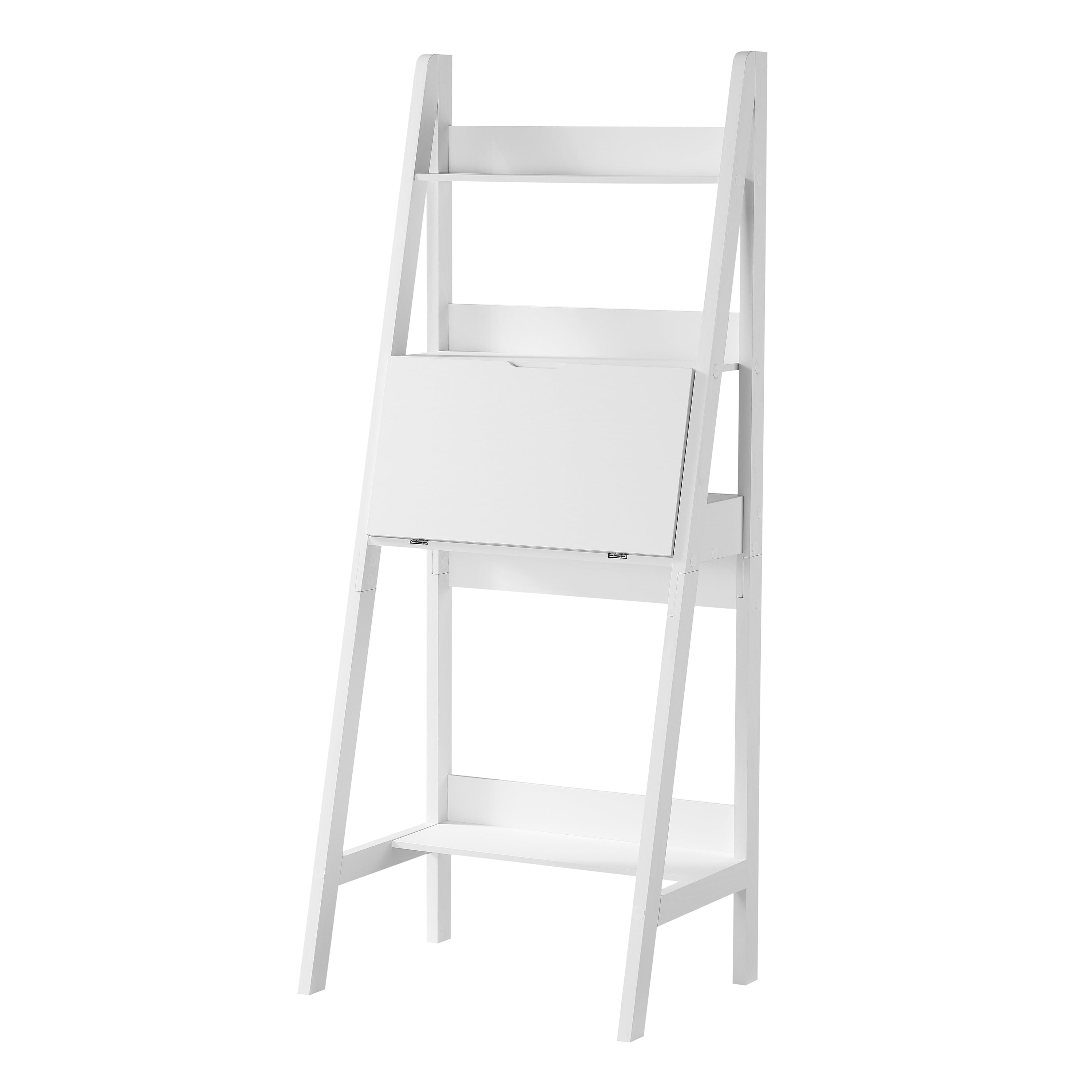 Mainstays Contemporary 3 Shelf Ladder Desk White Finish Walmart