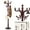 Mahogany, variant on Wooden coat rack freestanding, 14 Hooks Coat racks stand for Entryway, Adjustable Height Coat Tree for Hats, jacket, Handbags, Vintage heavy duty coat rack