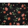 thumbnail image 4 of oneOone Polyester Lycra Black Fabric Flower & Leaves Watercolor Sewing Material Print Fabric By The Yard 56 Inche Wide, 4 of 4