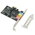 thumbnail image 1 of GODSHARK Tarjeta de sonido PCIe 5.1 Tarjeta de sonido interna para PC Windows 8 7 con soporte de perfil bajo Tarjeta de audio PCI-e estéreo 3D Chip CMI8738 Tarjeta de sonido de 32/64 bits Adaptador PC, 1 of 5
