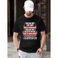 thumbnail image 1 of Men's Cotton T-Shirt with Inspirational Quote, Crew Neck, Short Sleeve, Casual Sports Style, Washable, All-Season Comfort, 100% Cotton Knit Fabric, Loose Fit - Sizes S-XXXL, 1 of 8