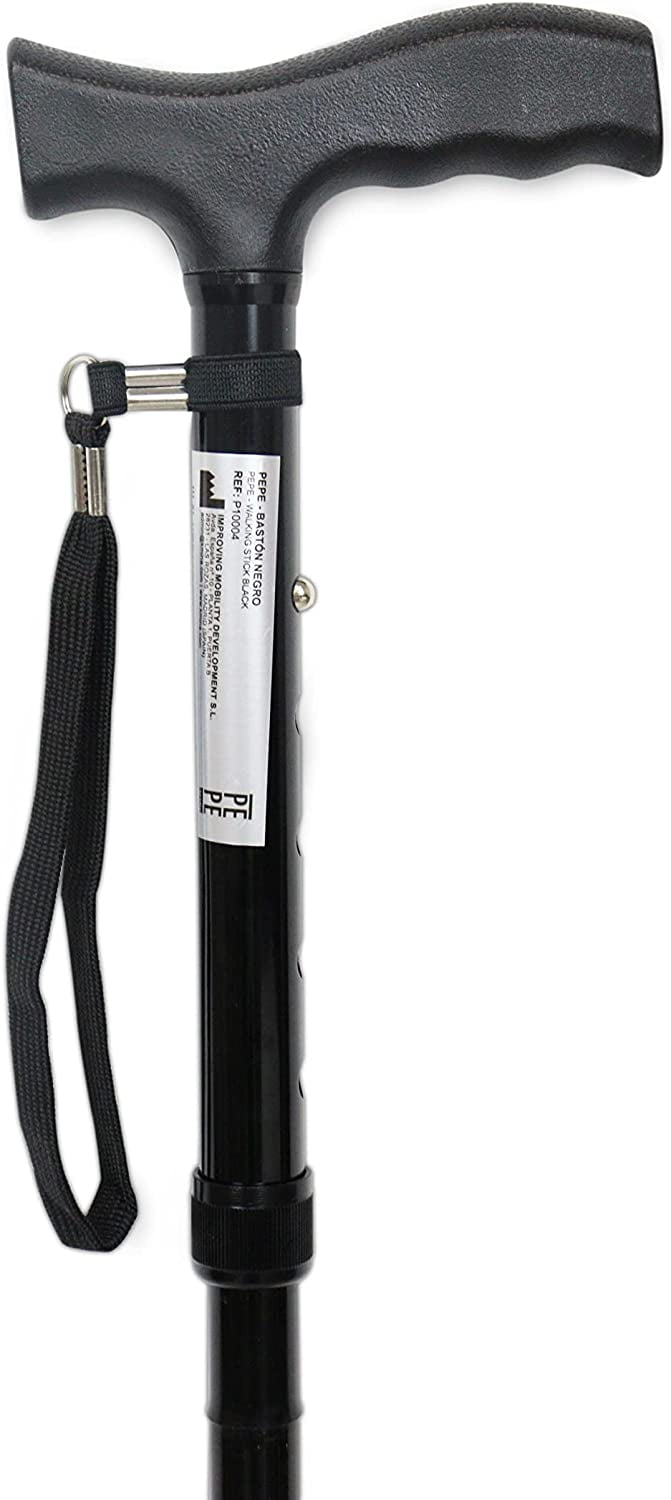 Pepe Folding Cane Black, Folding Canes for Men Adjustable, Walking