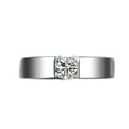 thumbnail image 1 of Adjustable White Gold Plated Open Ring ring white Copper Rhinestone Studded Jewelry Lovers Couple Wedding, 1 of 7