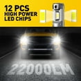 thumbnail image 4 of AUXITO 9012 LED Headlight Bulb, 2024 New 120w 22000 LM HIR2/9012 Mini LED Bulbs, 6500K Cool White, Replace hi/lo Beam Halogen, 9012 Headlight Bulb 2 pack, 4 of 10