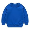 thumbnail image 2 of EnJoCho Toddler Jacket Boys Girls Solid Color Long Sleeve Round Neck Pullover Sweatshirt Threaded Neckline Winter Warm Jacket Trendy Sports Outer Wear Coats, 2 of 7