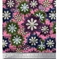 thumbnail image 1 of Soimoi Pink Cotton Poplin Fabric Artistic Floral Printed Fabric 1 Yard 42 Inch Wide, 1 of 3