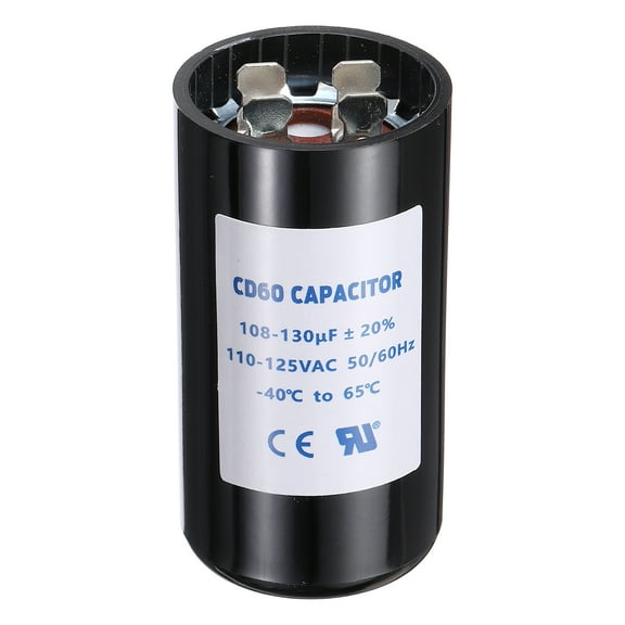 CD60 Capacitor 108-130 UF/Mfd 110-125 VAC 50/60 Hz for Electric Motor Starting