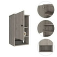 thumbnail image 4 of Depot E-Shop Arya Medicine Cabinet With 2 Internal Shelves, Single Door, And Open Shelf, Light Gray, 4 of 5